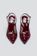 Γόβες slingback με καρδιά TFP - Burgundy - thefashionproject.gr - TFP