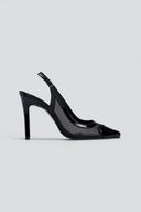 Γόβες slingback με καρδιά TFP - Μαύρο - thefashionproject.gr - TFP