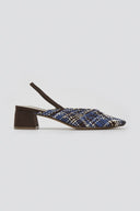 Γόβες slingback με πλεκτό σχέδιο CORINA - Μπλε - thefashionproject.gr - CORINA