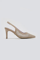 Γόβες slingback μυτερές MARIAMARE - Μπεζ - thefashionproject.gr - MARIAMARE
