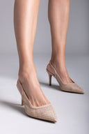 Γόβες slingback μυτερές MARIAMARE - Μπεζ - thefashionproject.gr - MARIAMARE