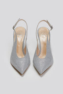 Γόβες slingback μυτερές TFP - Ασημί - thefashionproject.gr - TFP