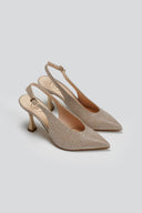 Γόβες slingback μυτερές TFP - Nude - thefashionproject.gr - TFP