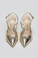 Γόβες slingback μυτερές TFP - Χρυσό - thefashionproject.gr - TFP