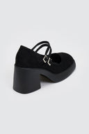Γόβες suede Mary Jane με διπλή μπαρέτα - Μαύρο - thefashionproject.gr - Sweet Shoes