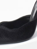 Γόβες velvet με μπαρέτα TFP - Μαύρο - thefashionproject.gr - TFP