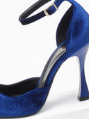 Γόβες velvet με μπαρέτα TFP - Μπλε - thefashionproject.gr - TFP