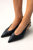 Γόβες κροκό μυτερές slingback  TFP