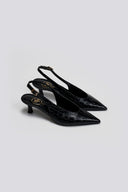 Γόβες κροκό μυτερές slingback  TFP