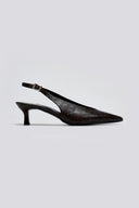 Γόβες κροκό μυτερές slingback  TFP