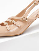 Γόβες λουστρίνι μυτερές slingback Erynn