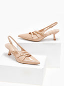 Γόβες λουστρίνι μυτερές slingback Erynn