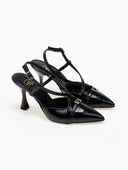 Γόβες λουστρίνι slingback μυτερές TFP