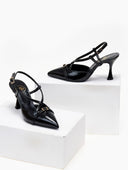 Γόβες λουστρίνι slingback μυτερές TFP