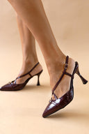 Γόβες λουστρίνι slingback μυτερές TFP