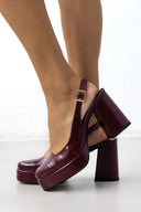 Γόβες Slingback λουστρίνι με ανοιχτή φτέρνα tfp