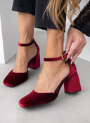 Γόβες με μπαρέτα velvet TFP