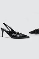 Γόβες μυτερές slingback λουστρίνι TFP
