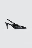 Γόβες μυτερές slingback λουστρίνι TFP