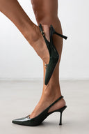 Γόβες μυτερές slingback λουστρίνι TFP