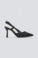 Γόβες μυτερές slingback με πλεκτό σχέδιο ERYNN