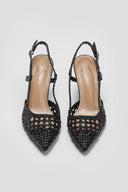 Γόβες μυτερές slingback με πλεκτό σχέδιο ERYNN