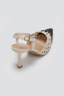 Γόβες μυτερές slingback με πλεκτό σχέδιο ERYNN