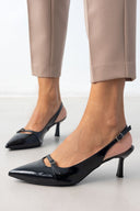 Γόβες slingback λουστρίνι με print TFP