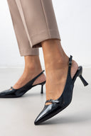Γόβες slingback λουστρίνι με print TFP