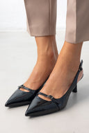 Γόβες slingback λουστρίνι με print TFP