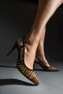 Γόβες Slingback μυτερές ponyskin TFP