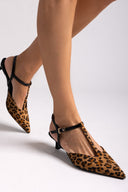 Γόβες slingback suede t-strap TFP