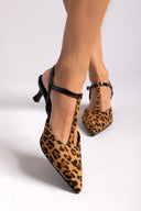 Γόβες slingback suede t-strap TFP
