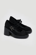 Γόβες suede Mary Jane με διπλή μπαρέτα
