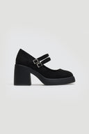Γόβες suede Mary Jane με διπλή μπαρέτα