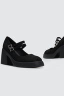 Γόβες suede Mary Jane με διπλή μπαρέτα