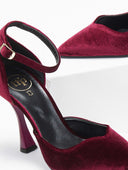 Γόβες velvet με μπαρέτα TFP