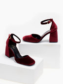 Γόβες με μπαρέτα velvet TFP