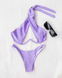 Bikini με μπανέλα high leg 