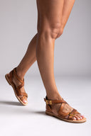 Σανδάλια δερμάτινα Iris Sandals - Ταμπά