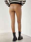 Κολάν δερματίνη με κάθετη ραφή - Caramel - thefashionproject.gr - The Fashion Project