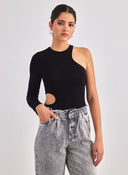 Κορμάκι με έναν ώμο Different - Shop 01 - 176 - Μαύρο - thefashionproject.gr - DIFFERENT - SHOP