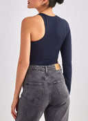 Κορμάκι με έναν ώμο Different - Shop 01 - 176 - Μπλε σκούρο - thefashionproject.gr - DIFFERENT - SHOP