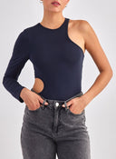 Κορμάκι με έναν ώμο Different - Shop 01 - 176 - Μπλε σκούρο - thefashionproject.gr - DIFFERENT - SHOP