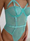Κορμάκι see through με choker - Μέντα - thefashionproject.gr - The Fashion Project
