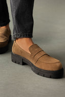 Loafers από δέρμα καστόρι Estil