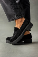 Loafers από δέρμα καστόρι Estil - Μαύρο - thefashionproject.gr - Estil