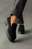 Loafers από δέρμα καστόρι Estil - Μαύρο - thefashionproject.gr - Estil