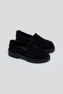 Loafers από δέρμα καστόρι Estil - Μαύρο - thefashionproject.gr - Estil
