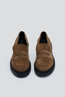Loafers από δέρμα καστόρι Estil - Τάουπε - thefashionproject.gr - Estil